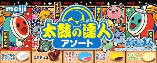 太鼓の達人 のキャンデー チョコスナックなどお菓子4種を発売 明治 マイナビニュース