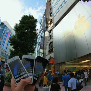 iPhone 5sスピードテスト、3社のiPhoneを使い通信速度を比べてみた - パート4：アップルストア渋谷編