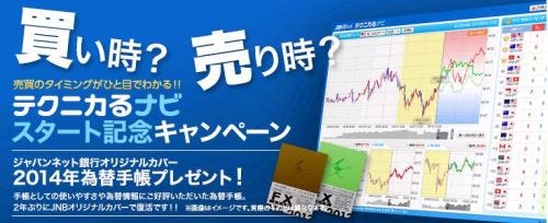 ジャパンネット銀行 Jnb Fx Plusで テクニカるナビ 開始記念キャンペーン マイナビニュース