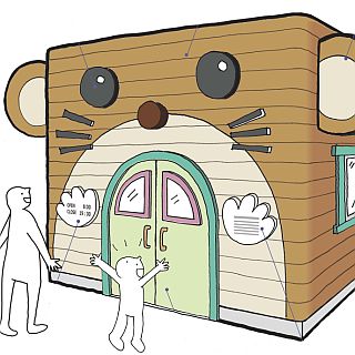 JR東日本、磐越西線津川駅ホーム待合室を「オコジロウ」の姿にリニューアル