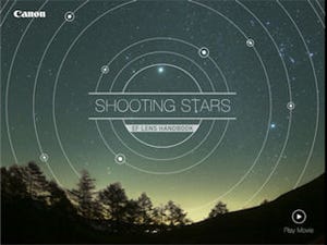 キヤノン、星空撮影のイロハを楽しく学べるiPad用アプリ「SHOOTING STARS」