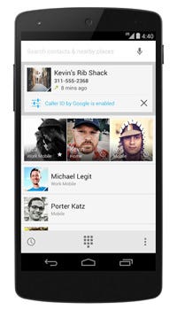 Android 4 4 電話アプリに新機能 発信画面にgoogle プロフィール画像 マイナビニュース