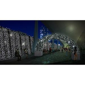 東京駅・グランルーフで"光の架け橋"「クリスタルイルミネーション」を開催