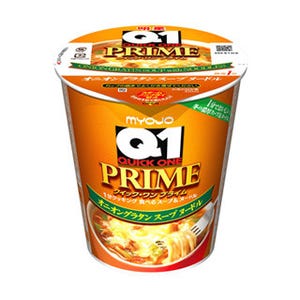 オニオングラタンスープにノンフライ麺! 「明星 Quick1 PRIME」から発売