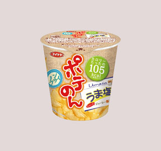 湖池屋のノンフライスナック「ポテのん」から、105kcalのうま塩味登場!