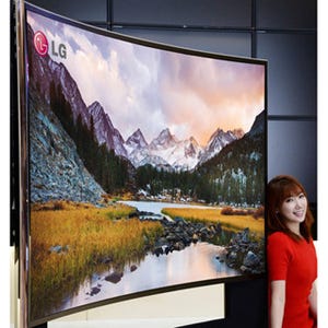韓国LG電子、105型/アスペクト比21:9の曲面型テレビをCES 2014で発表