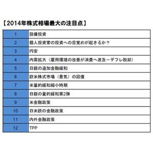 "相場の福の神"らが、2014年注目の日本株・日経平均株価を予想!!