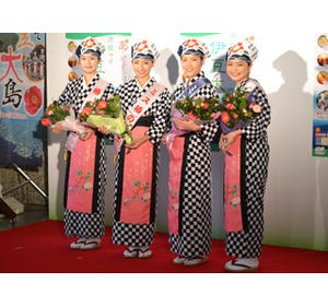 東京都庁から“観光復興”を宣言!　ミス椿の女王たちが伊豆大島の魅力をPR