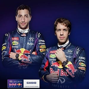 カシオ、F1チーム「Infiniti Red Bull Racing」のオフィシャルパートナーに