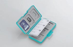 エレコム、ステーショナリー風デザインのSD/microSDカードケース