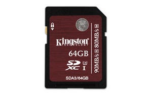 Kingston、最速規格U3準拠のSDXCカード - 書き込み30MB/秒以上で4K録画も可