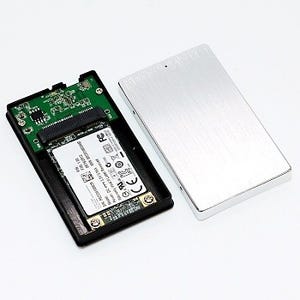 アユート、mSATA SSD専用でコンパクトなUSB 3.0/UASP対応の外付けケース