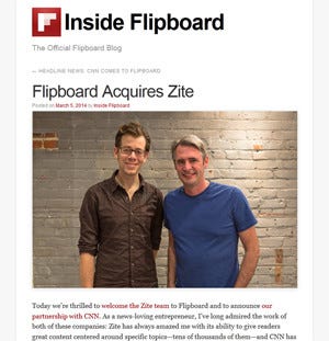 米flipboardがcnn傘下のニュースアプリ Zite を買収 マイナビニュース