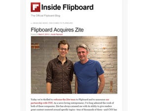 米FlipboardがCNN傘下のニュースアプリ「Zite」を買収