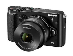 ニコン、AF追従で最高20コマ/秒の高速連写可能なミラーレス「Nikon 1 V3」