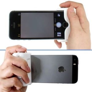 ドスパラ、iPhone 5/5S用のカメラグリップ - シャッターボタン付き