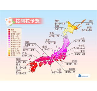 東京都・上野は3/27、大阪城は3/29、熊本城はまもなく!　全国の桜開花情報