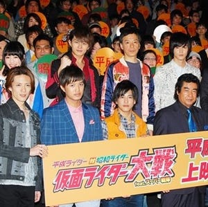 『仮面ライダー大戦』平成勝利に藤岡弘、「若者が日本の未来をつくる。仮面ライダーは永遠」