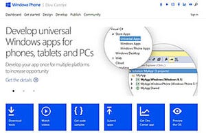 Windows Phoneアプリ開発者向けサイトでユニバーサルアプリをサポート