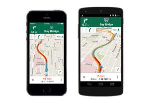 「Googleマップ」アプリに複数の機能追加、車線案内、Uber統合など