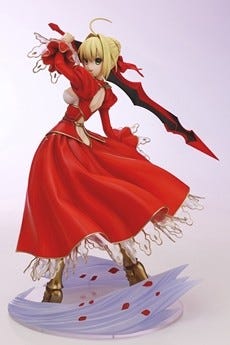Fate Extra 赤い衣装を纏ったセイバーがフィギュアに 14年10月発売へ マイナビニュース