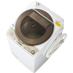 シャープ、業界最高水準の節水性能を持つココロエンジン搭載の洗濯乾燥機