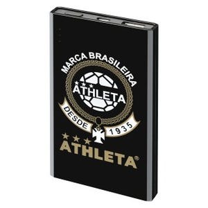マクセル、スポーツブランド"ATHLETA"のロゴ入りモバイル充電器とイヤホン