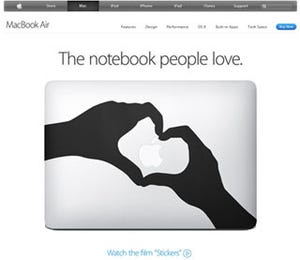 Apple、MacBook Airの新しいCMを公開 - 懐かしい6色のAppleロゴも登場