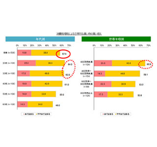 増税後に買い控えした主婦は57.6%、20代の8割が「値ごろ感が分からない」