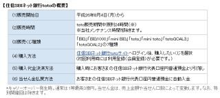 住信SBIネット銀行、スポーツ振興くじ(toto)の販売を開始--キャンペーンも
