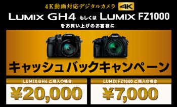 パナソニック 4k撮影対応カメラ Lumix Gh4 などの購入者に最大2万円還元 マイナビニュース