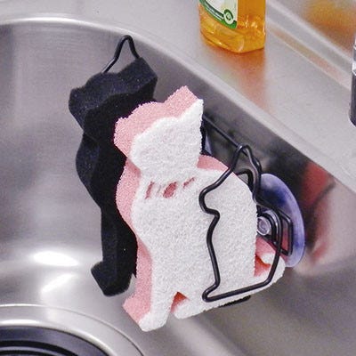 猫さえいれば食器洗いも楽しくなる 猫型スポンジが可愛い マイナビニュース