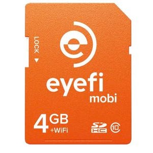 無線LAN内蔵SDカード「Eyefi Mobi」に手ごろな4GBモデル登場