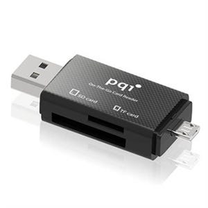 PQI、microUSBとUSB 2.0両対応のカードリーダー「PQI Connect 208」