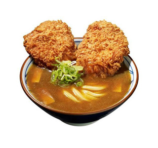 丸亀製麺、特大ロースカツを2枚乗せた「Wカツカレーうどん」発売