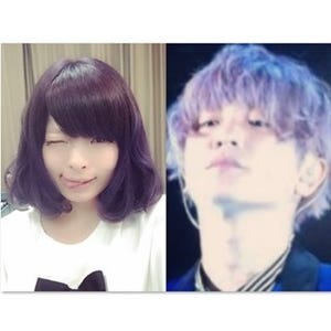 きゃりーぱみゅぱみゅ&Fukase、2人で髪色"紫"にファン反応「ラブラブかよ」