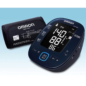 オムロン、BluetoothとNFCでスマホにデータを転送できる血圧計