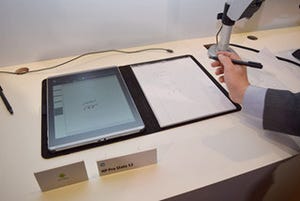 日本HP、法人向けタブレット8モデルを一挙に発表 - 注目はノートに書いた内容をデジタル化できる8型/12型タブレット