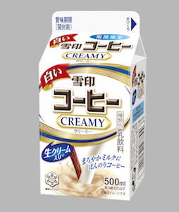 生クリームをプラスした 白い雪印コーヒー Creamy が期間限定で登場 マイナビニュース