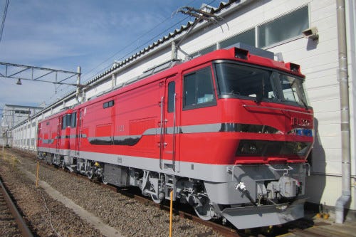 東芝 新型直流電気機関車el120形を名古屋鉄道に納入 名鉄特有 赤を採用 マイナビニュース