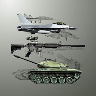 軍事工場の裏側に潜入! 銃、戦闘機、戦車、ギリースーツや救助装備など
