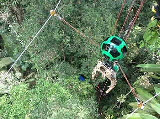 Googleストリートビュー、アマゾン川流域の熱帯雨林をジップライン撮影