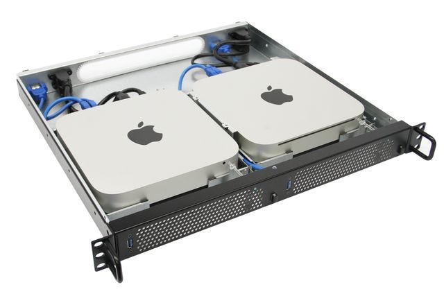 アミュレット、Mac miniを19インチラックで運用する1Uラックマウントケース | マイナビニュース