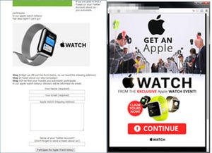 「Apple Watch無料プレゼント」騙る詐欺サイト、3割が日本からアクセス