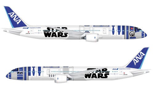 限定新品@全日空 B787-9スターウォーズ R2-D2特別塗装ジェット www