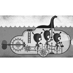 伝説の正体は潜水艦? Google、ネッシー撮影81周年を記念したロゴ