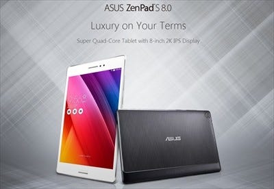 ASUS、Androidタブレット「ZenPad」7インチから10.1インチまで4機種
