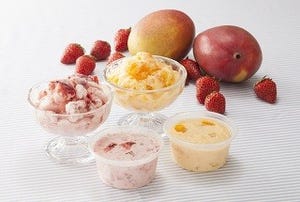 シャトレーゼ、冷たい「やわらか果実氷 いちご･マンゴー」を新発売
