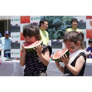 いち早い夏を! 千葉県で「富里市すいかまつり」開催 - 試食やゲームも