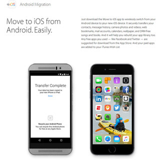 Apple、AndroidデバイスからiOSデバイスへの移行を支援する「Move to iOS」